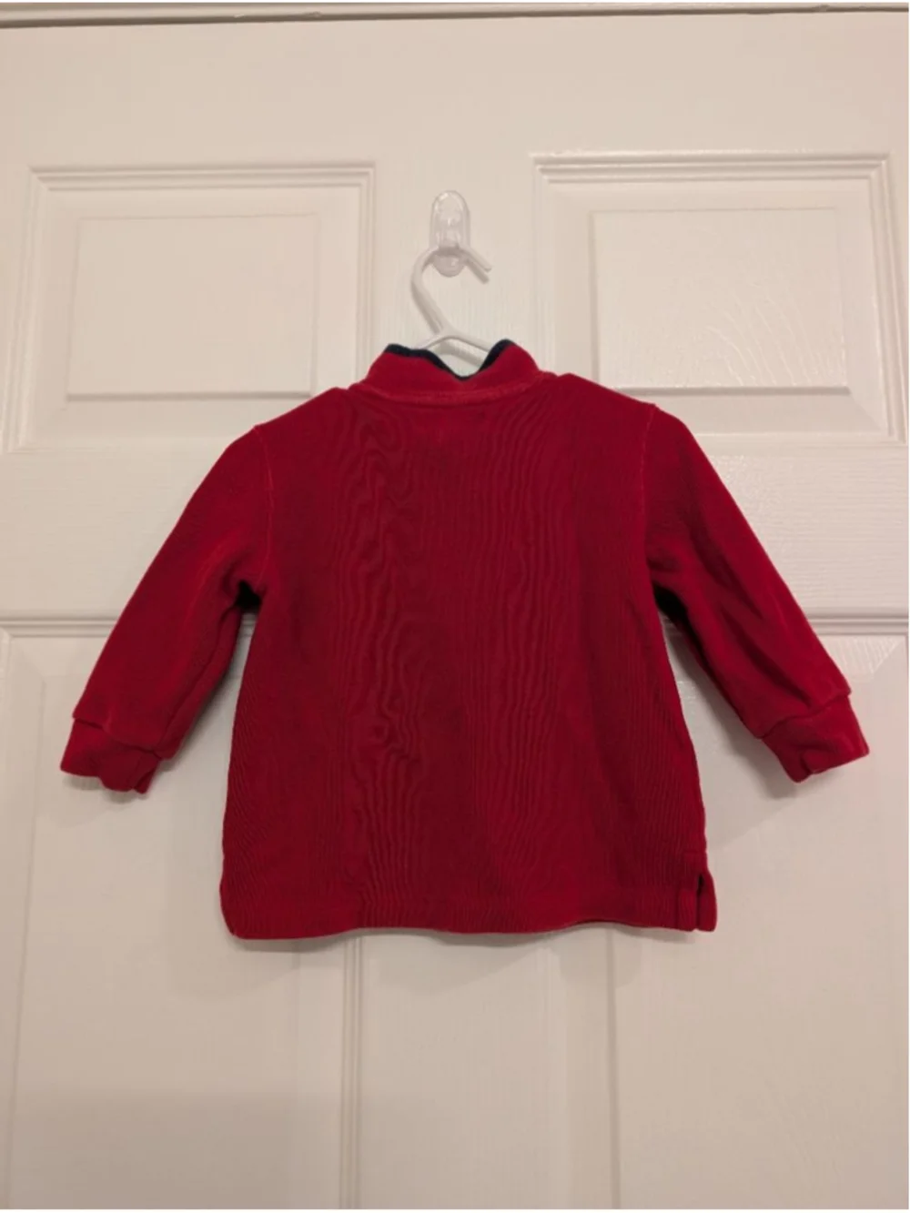 Baby Ralph Lauren Red Quarter-Zip Sweater 18mos Pony Logo Preppy Old Money
